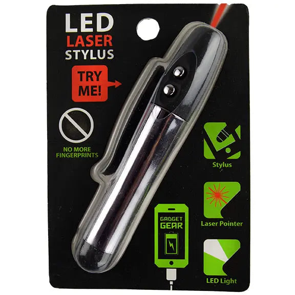 Laser Pointer Stylus with LED Light - 3 Pieces Per Pack 22457 GADGET GEAR