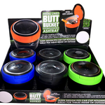 Metal Lined Butt Bucket Ashtray with LED Light - 6 Per Retail Ready Display 22594 SMOKEZILLA