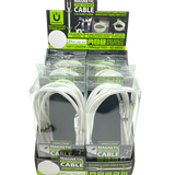 Charging Cable Magnetic Assortment 10FT - 6 Pieces Per Retail Ready Display 88414 GADGET GEAR